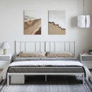sengeramme med sengegavl 183x213 cm metal hvid