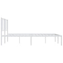sengeramme med sengegavl 183x213 cm metal hvid