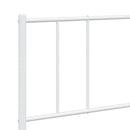sengeramme med sengegavl 183x213 cm metal hvid