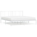 sengeramme med sengegavl 193x203 cm metal hvid