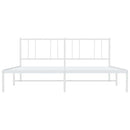 sengeramme med sengegavl 193x203 cm metal hvid