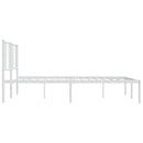 sengeramme med sengegavl 193x203 cm metal hvid