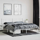 sengeramme med sengegavl 200x200 cm metal hvid