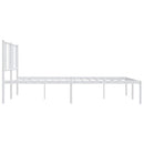 sengeramme med sengegavl 200x200 cm metal hvid