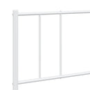 sengeramme med sengegavl 200x200 cm metal hvid