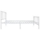 sengeramme med sengegavl og fodgærde 80x200 cm metal hvid