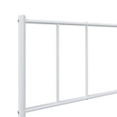 sengeramme med sengegavl og fodgærde 90x190 cm metal hvid