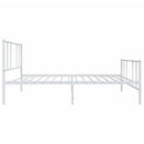 sengeramme med sengegavl og fodgærde 107x203 cm metal hvid