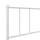 sengeramme med sengegavl og fodgærde 107x203 cm metal hvid