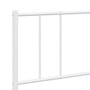 sengeramme med sengegavl og fodgærde 180x200 cm metal hvid