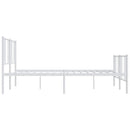 sengeramme med sengegavl og fodgærde 183x213 cm metal hvid