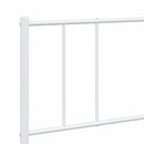 sengeramme med sengegavl og fodgærde 183x213 cm metal hvid