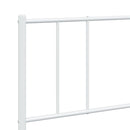 sengeramme med sengegavl og fodgærde 200x200 cm metal hvid