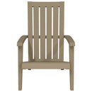 Adirondack-havestole 2 stk. polypropylen lysebrun