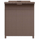 havebænk med hynde 116x46x57 cm polyrattan brun