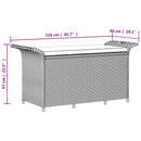 havebænk med hynde 116x46x57 cm polyrattan brun