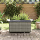 havebænk med hynde 116x46x57 cm polyrattan grå
