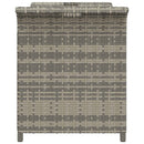 havebænk med hynde 116x46x57 cm polyrattan grå