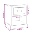 sengeborde 2 stk. 39x39x47,5 cm konstrueret træ hvid