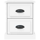 sengeborde 2 stk. 39x39x47,5 cm konstrueret træ hvid