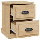 sengebord 39x39x47,5 cm konstrueret træ sonoma-eg