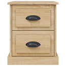 sengebord 39x39x47,5 cm konstrueret træ sonoma-eg