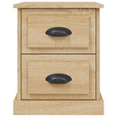 sengeborde 2 stk. 39x39x47,5 cm konstrueret træ sonoma-eg
