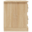 sengeborde 2 stk. 39x39x47,5 cm konstrueret træ sonoma-eg