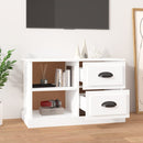 tv-bord 73x35,5x47,5 cm konstrueret træ hvid højglans