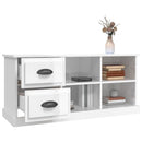 tv-bord 102x35,5x47,5 cm konstrueret træ hvid højglans