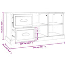 tv-bord 102x35,5x47,5 cm konstrueret træ betongrå