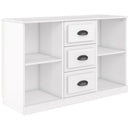 skænk 104,5x35,5x67,5 cm konstrueret træ hvid højglans