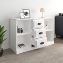 skænk 104,5x35,5x67,5 cm konstrueret træ hvid højglans