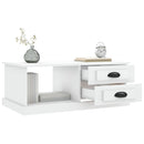 sofabord 90x50x35 cm konstrueret træ hvid