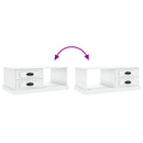 sofabord 90x50x35 cm konstrueret træ hvid