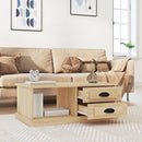 sofabord 90x50x35 cm konstrueret træ sonoma-eg