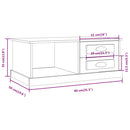 sofabord 90x50x35 cm konstrueret træ sonoma-eg