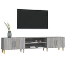 tv-bord 180x31,5x40 cm konstrueret træ grå sonoma-eg