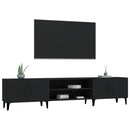 tv-bord 180x31,5x40 cm konstrueret træ sort