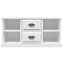 tv-bord 99,5x35,5x48 cm konstrueret træ hvid
