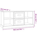 tv-bord 99,5x35,5x48 cm konstrueret træ hvid