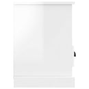 tv-bord 80x35x50 cm konstrueret træ hvid højglans