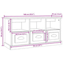 tv-bord 100x35x50 cm konstrueret træ sonoma-eg