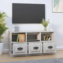tv-bord 100x35x50 cm konstrueret træ betongrå