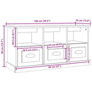 tv-bord 100x35x50 cm konstrueret træ betongrå