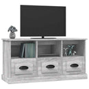 tv-bord 100x35x50 cm konstrueret træ grå sonoma-eg