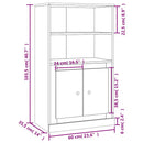 skænk 60x35,5x103,5 cm konstrueret træ sonoma-eg