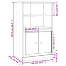skænk 60x35,5x103,5 cm konstrueret træ betongrå