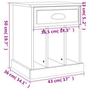 sengeborde 2 stk. 43x36x50 cm sort