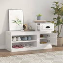 skoreol 100x42x60 cm konstrueret træ hvid højglans